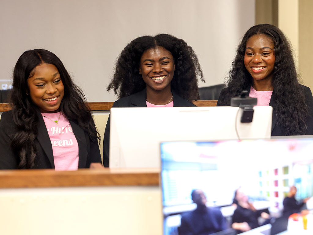Team Hilltop Queens presents their business concept during the 2025 KIND Perfect Pitch Competition.