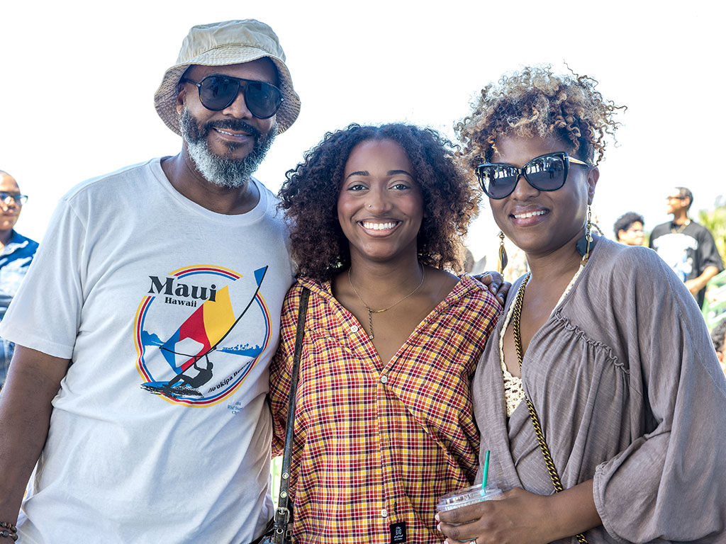A FAMU student poses with family members during Parents and Family Weekend 2026, celebrating family, connection and Rattler pride. (Photo Courtesy: Jeff Adams)