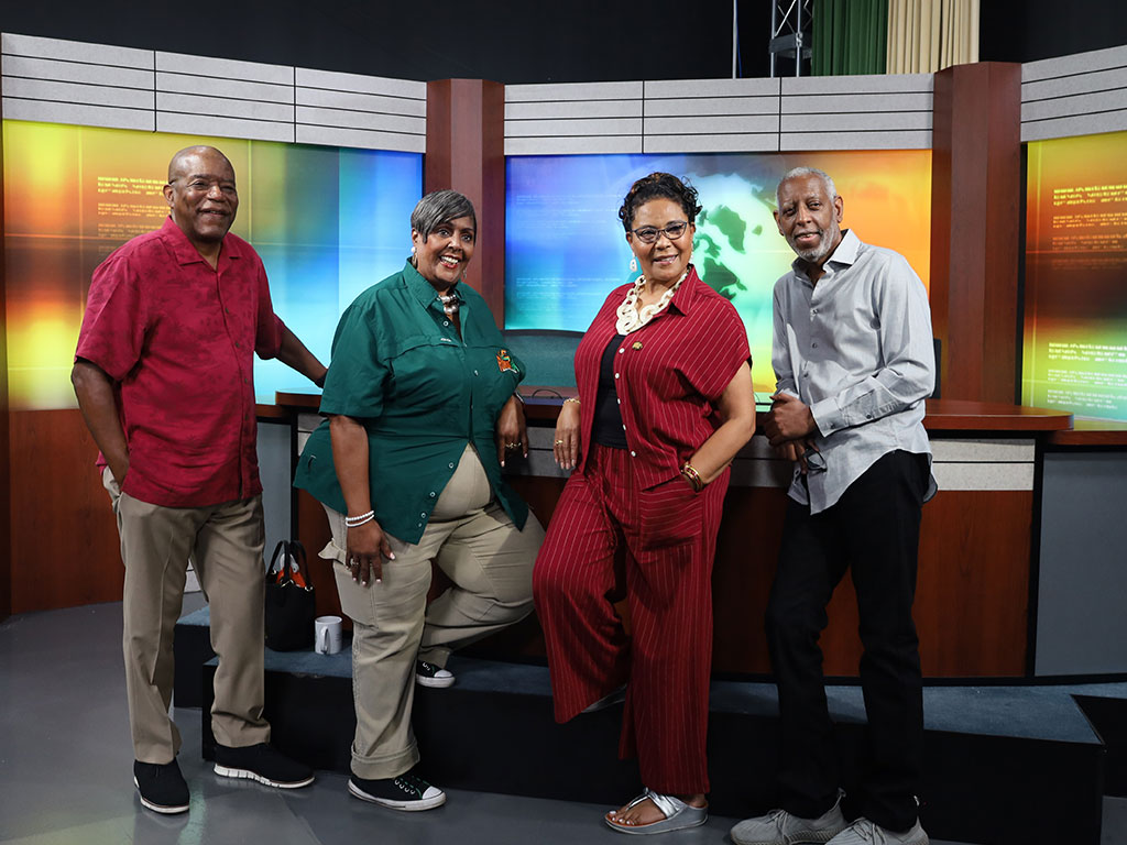WANM 90.5 FM alumni gather at Florida A&M University's School of Journalism and Graphic Communication during the station's 50th anniversary celebration. The reunion brought generations of former student broadcasters together to reflect on the station's history and lasting impact on the media industry.