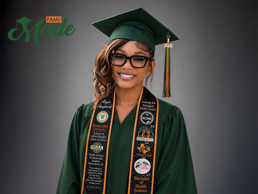 Alyse Shepherd in her cap and gown