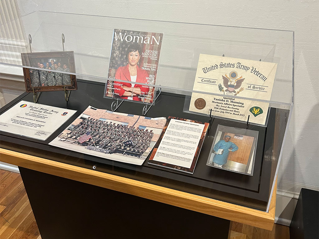 A display included the Veterans Legacy Project