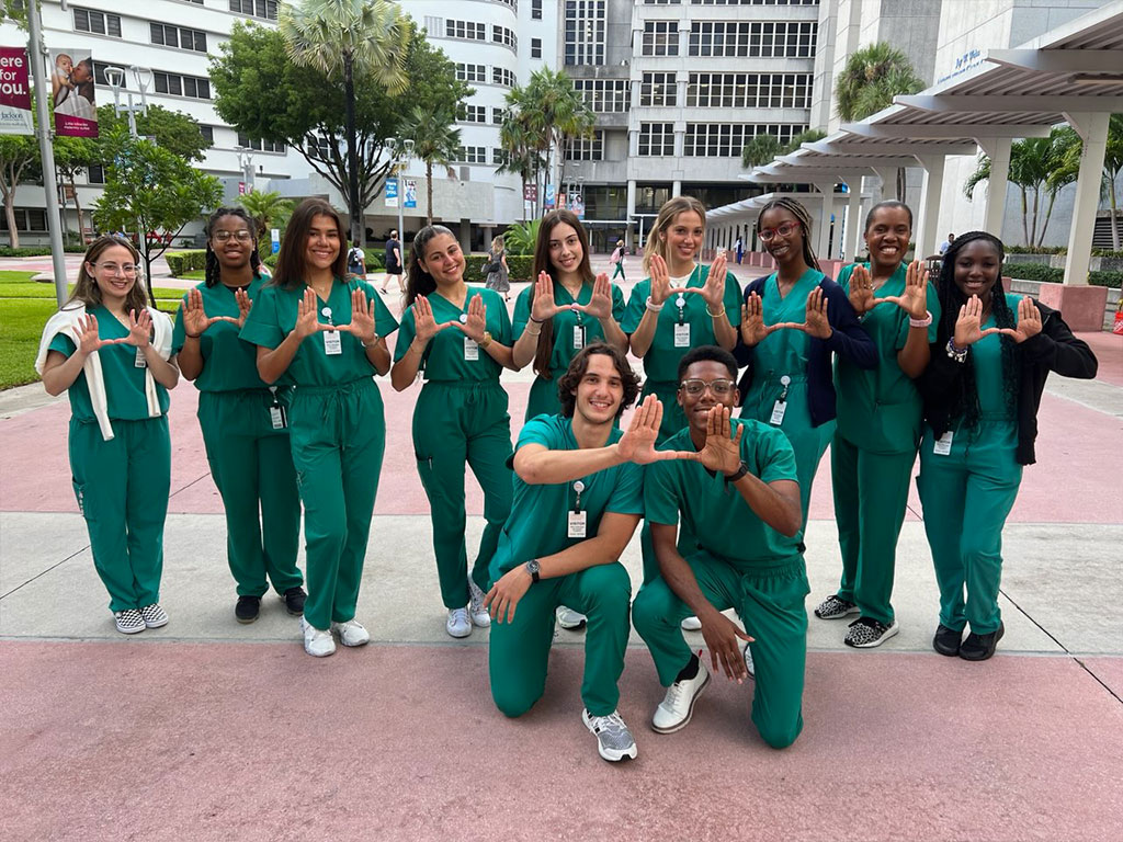 Bliss Quant pictured with her UM Summer Cohort