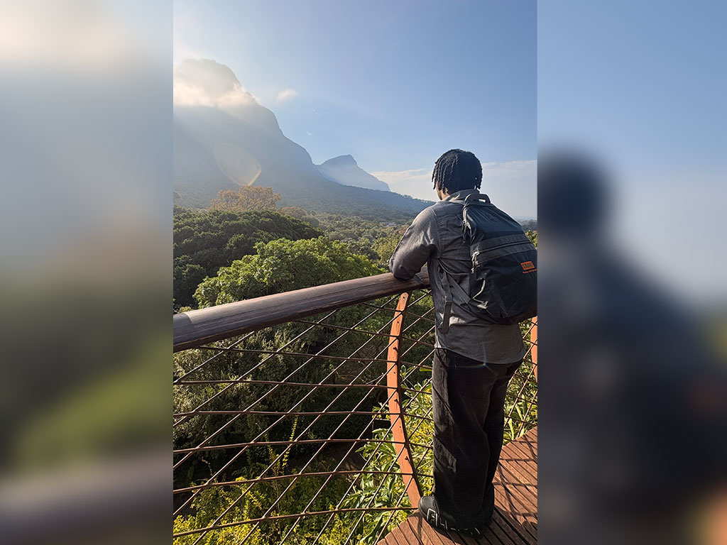 A FAMU student takes in the natural beauty and breathtaking landscape of Cape Town, South Africa, during the University’s study abroad experience. (Photo courtesy of Ariana Santana)