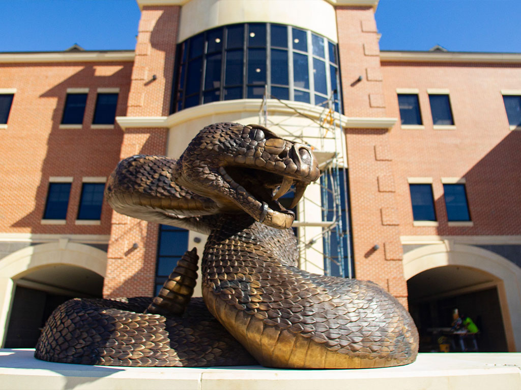 The Rattler in front of the CASS building.