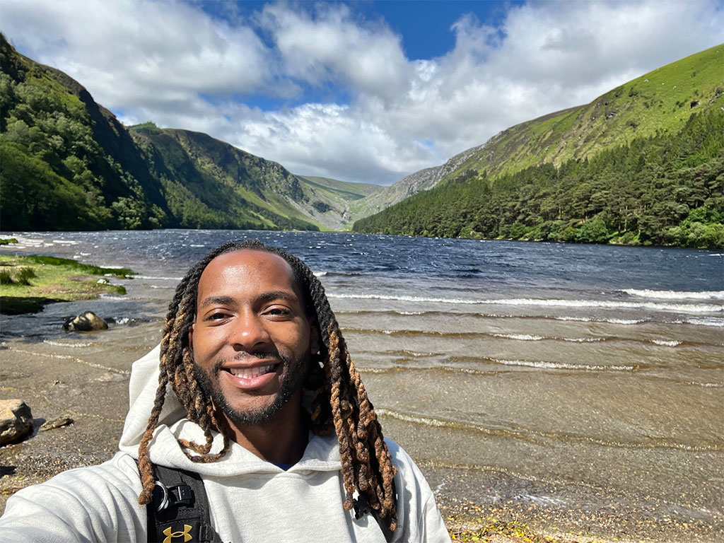 Florida A&M University senior Delvonz Flamand captures a moment during his study abroad experience, where he immersed himself in new cultures and expanded his global perspective beyond the classroom. Photo courtesy of Delvonz Flamand.