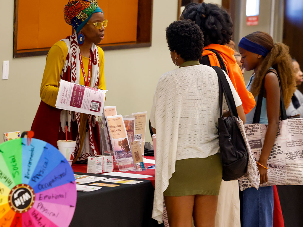 Students take in information from local resources and organozations. 
