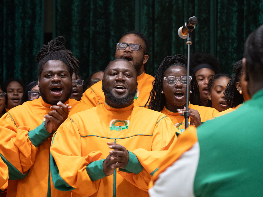 FAMU Gospel Choir performs during investiture prayer breakfast