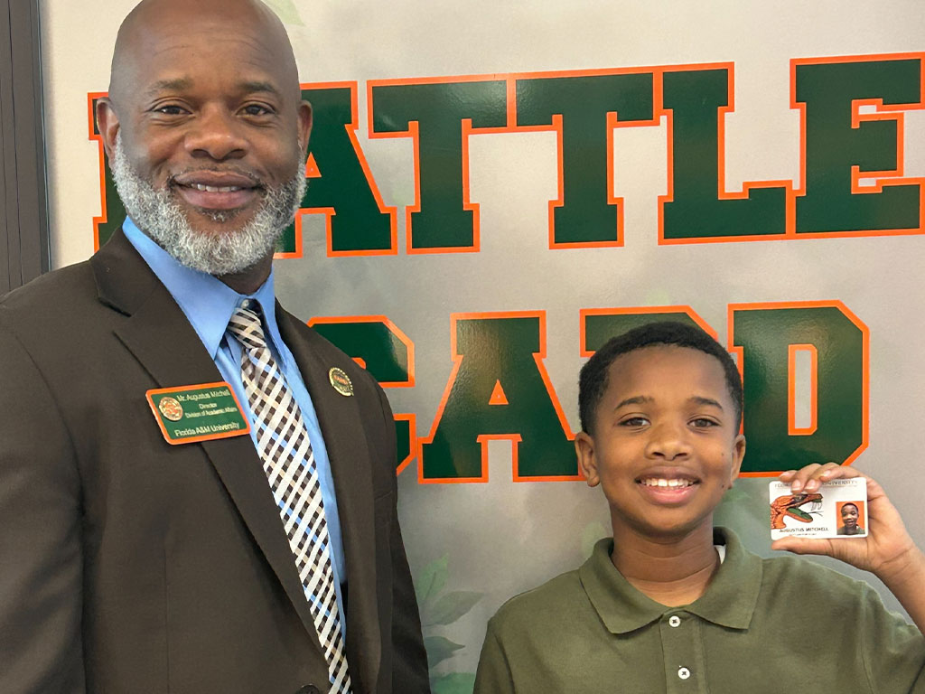 FAMU Employee Augustus Mitchell and his son