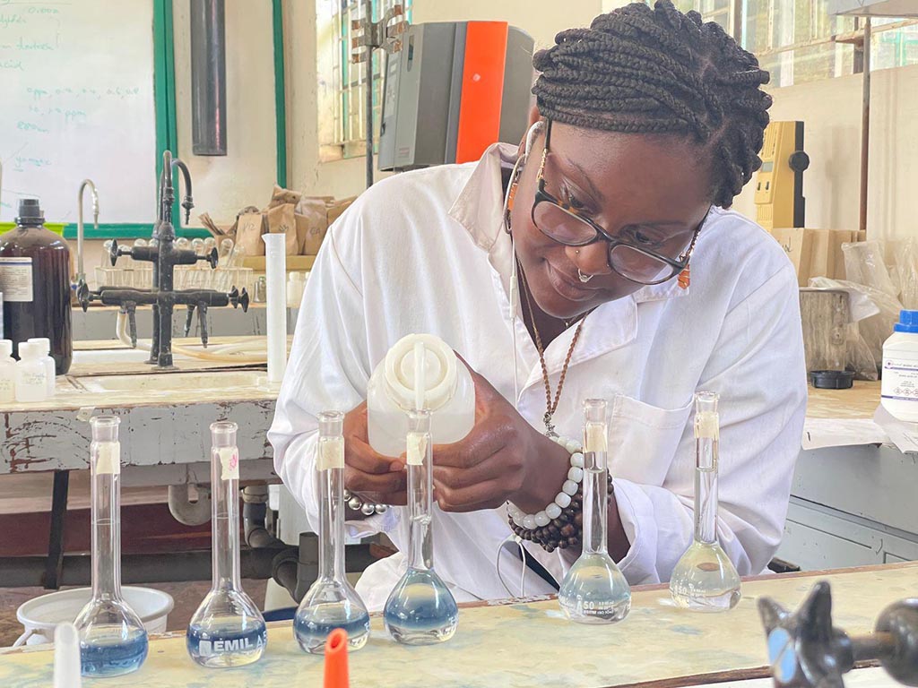 FAMU student conducting research in Africa