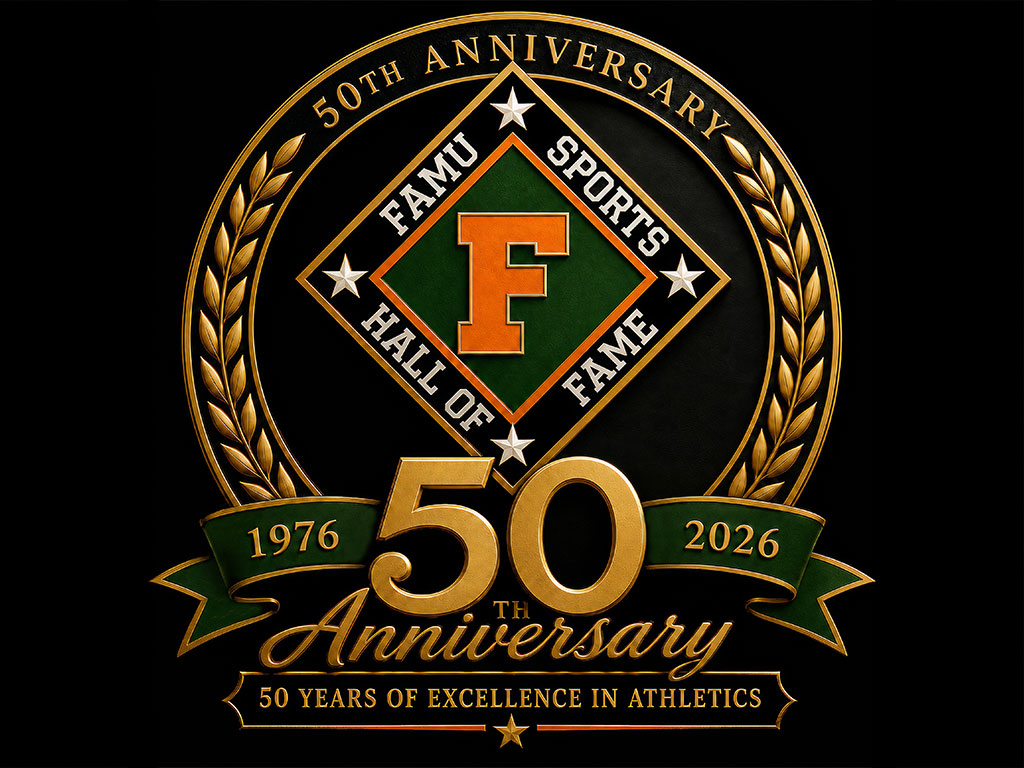 The 50th Anniversary FAMU SHOF Logo