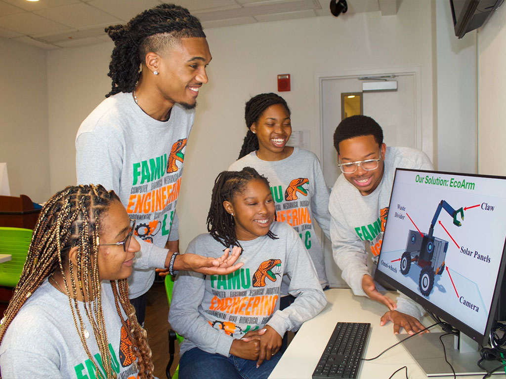 FAMU Freshmen Win $20K Innovation Prize for Eco-Friendly Robot  at National Competition