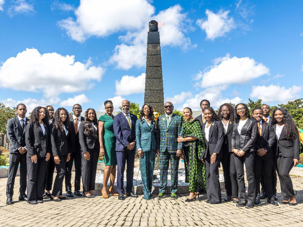 Florida A&M University leaders, students and members of the FAMU community gather at the Eternal Flame during the University’s Founders Day celebration, commemorating FAMU’s legacy and history. Photo courtesy: Jeff Adams