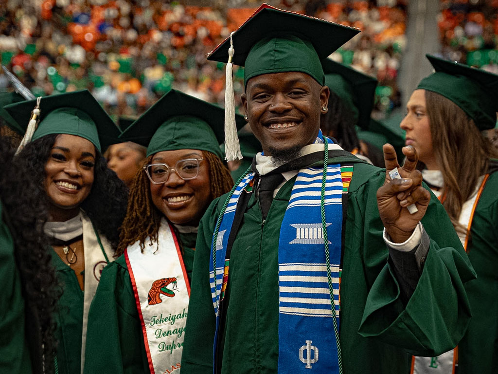 A trio of graduates