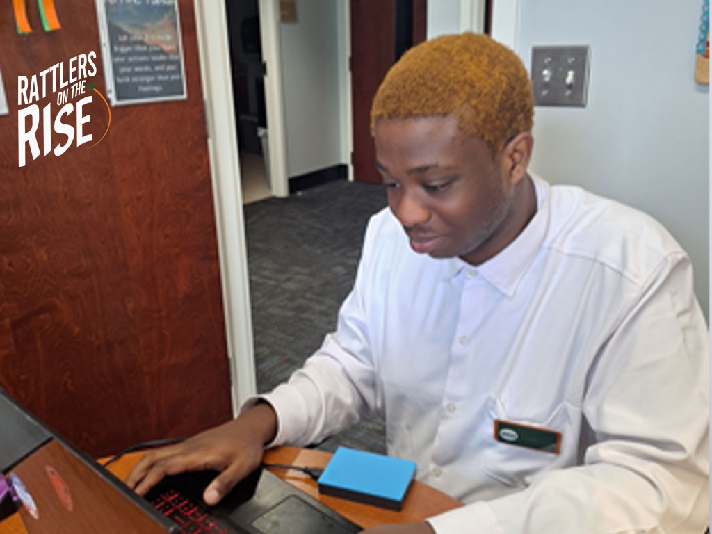 Kazon Allen working at his BOA internship