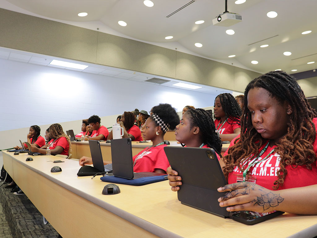 Students in coding bootcamp