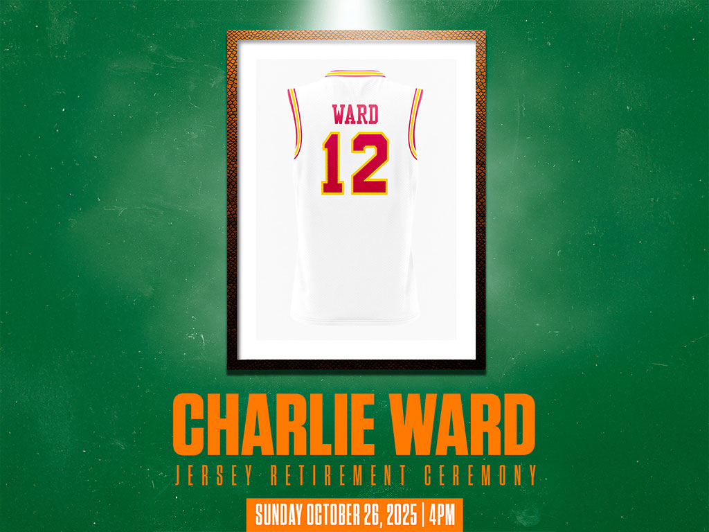 Charlie Ward Jersey FAMU Coach Charlie Ward will have his basketball jersey retired on Sunday, Oct. 26.