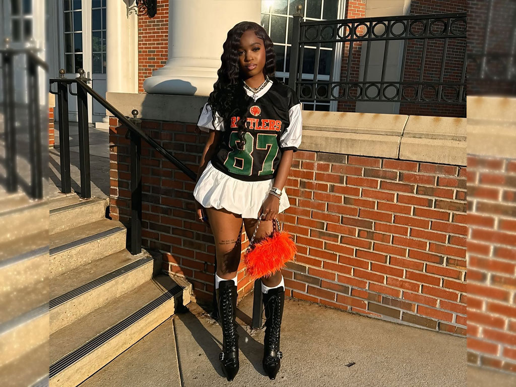Tamia Williams rocking a Rattler Jersey Showcasing her Personal Style