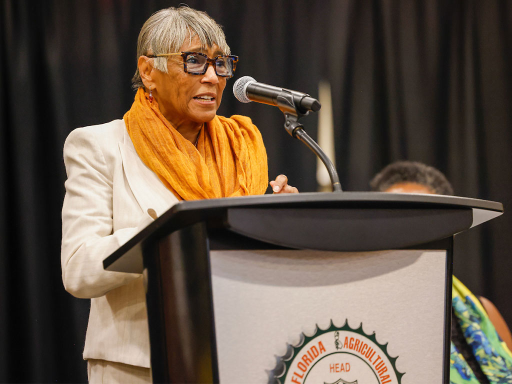 Shirley Kinsey at Band Hall Naming
