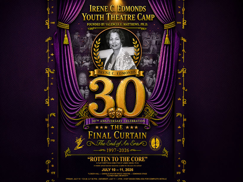 Advertisement for the Irene C. Edmonds Youth Theatre Camp