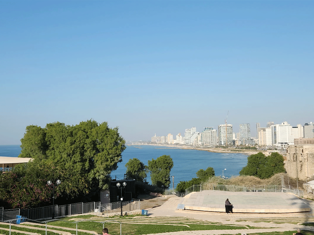 Tel Aviv, a city on Israel's Mediterranean coast, boasts a population of 495,230 and is the economic center of the country.