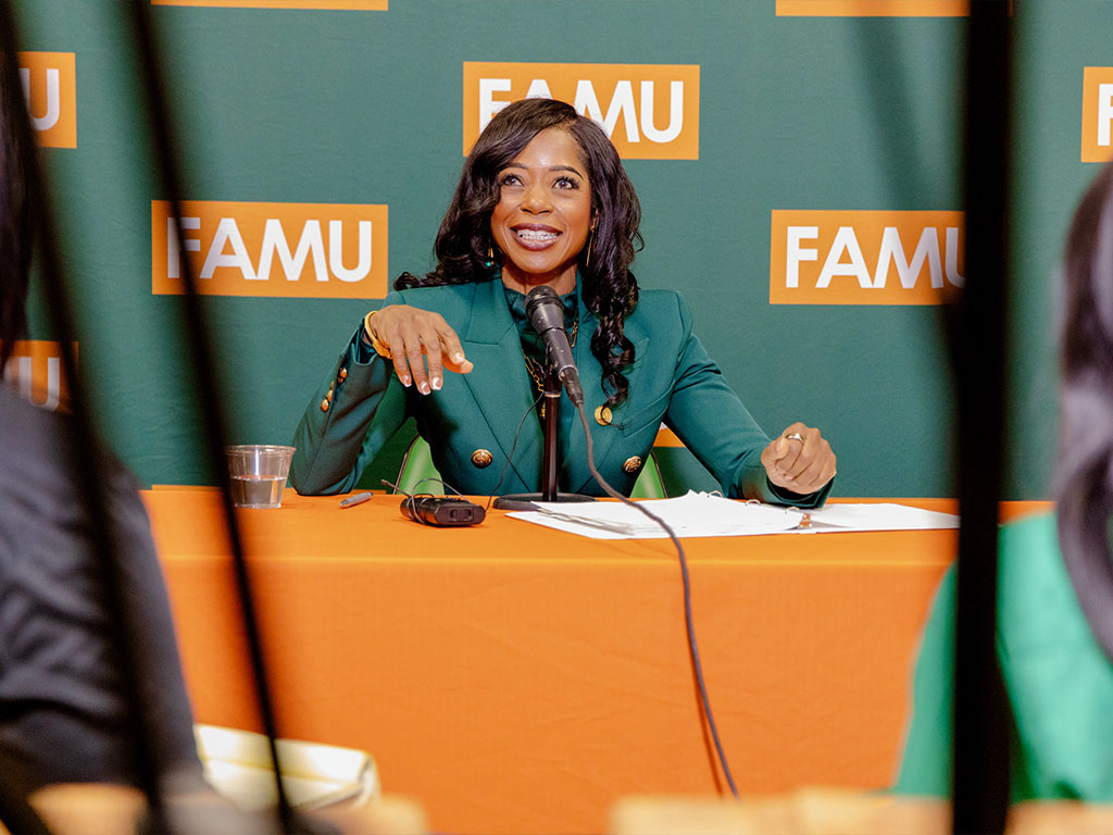 President Johnson and student media. 