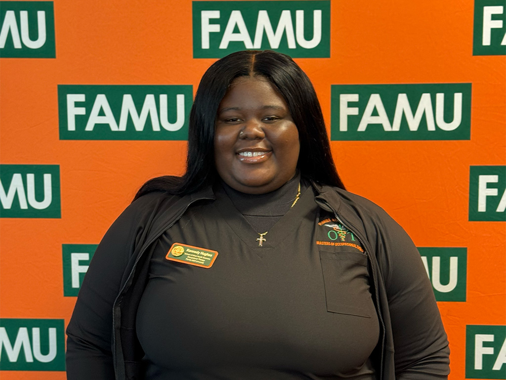 First-year occupational therapy master’s student Kennedy Hughes joined fellow Rattlers at FAMU Day at the Capitol to share student perspectives on the importance of funding health-related academic programs.