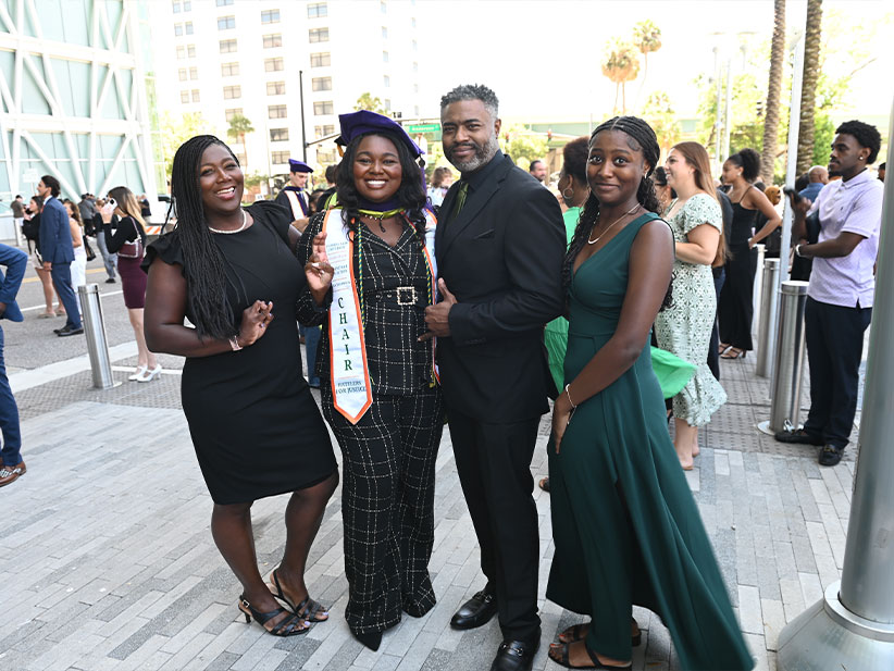 Family of four at College of Law
