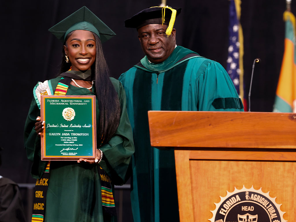 Miss FAMU and President Beard