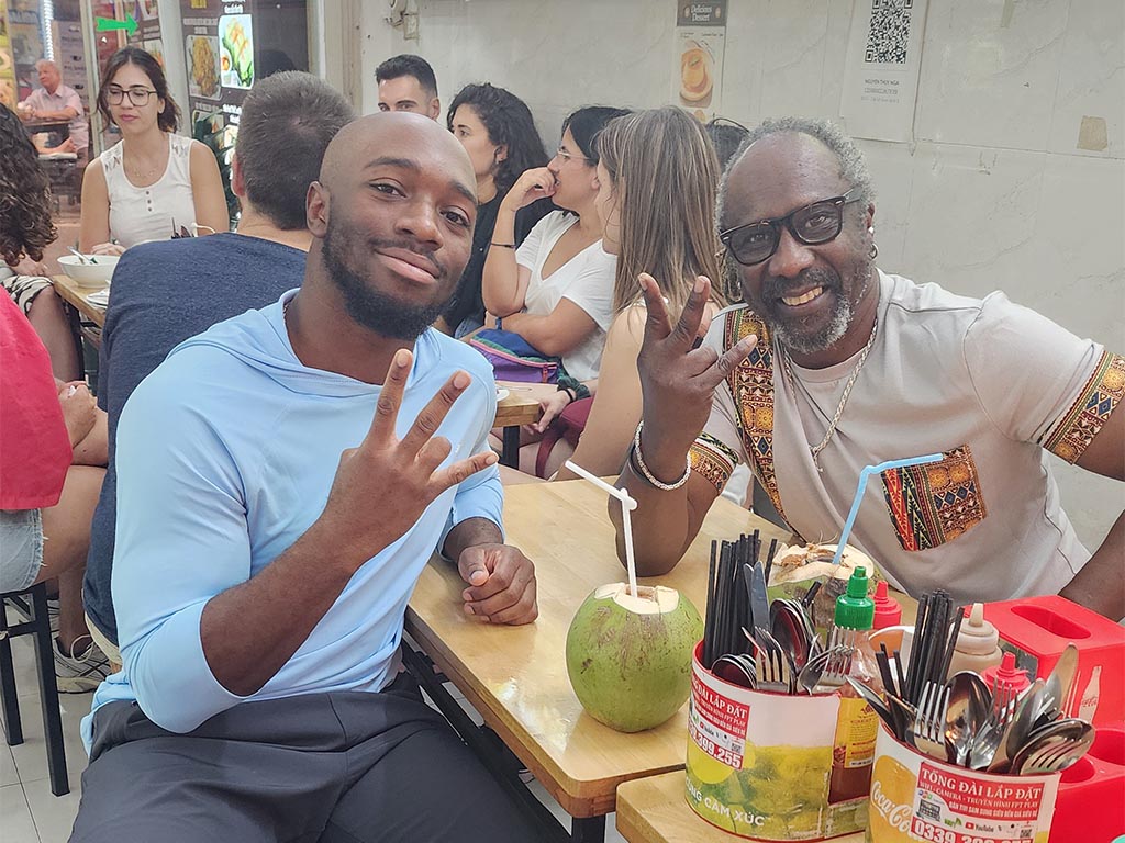 Ashley Saddler Jr. and Mr. Barnard in Vietnam