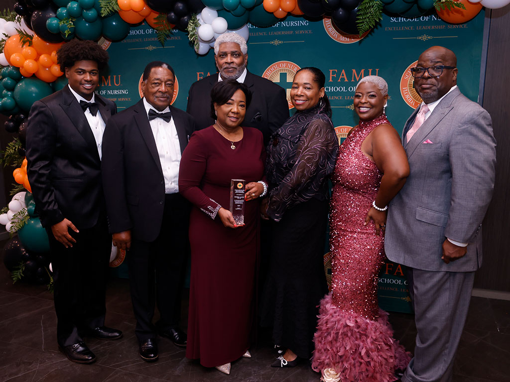 FAMU School of Nursing alumni and supporters gather for a photo during the school’s 90th anniversary commemorative gala at the AC Hotel Tallahassee. The evening celebrated generations of Rattler nurses and recognized individuals who have contributed to the school’s legacy. (Photo Courtesy: Steve Byrum)
