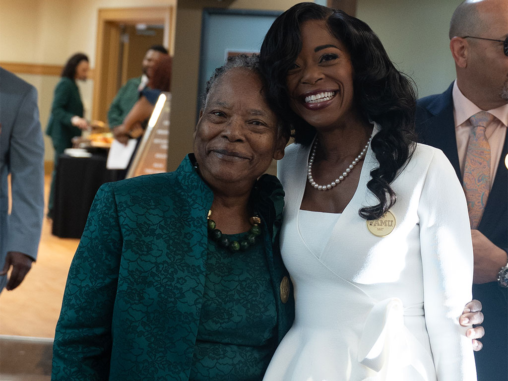 President Marva B. Johnson, J.D. and her mother