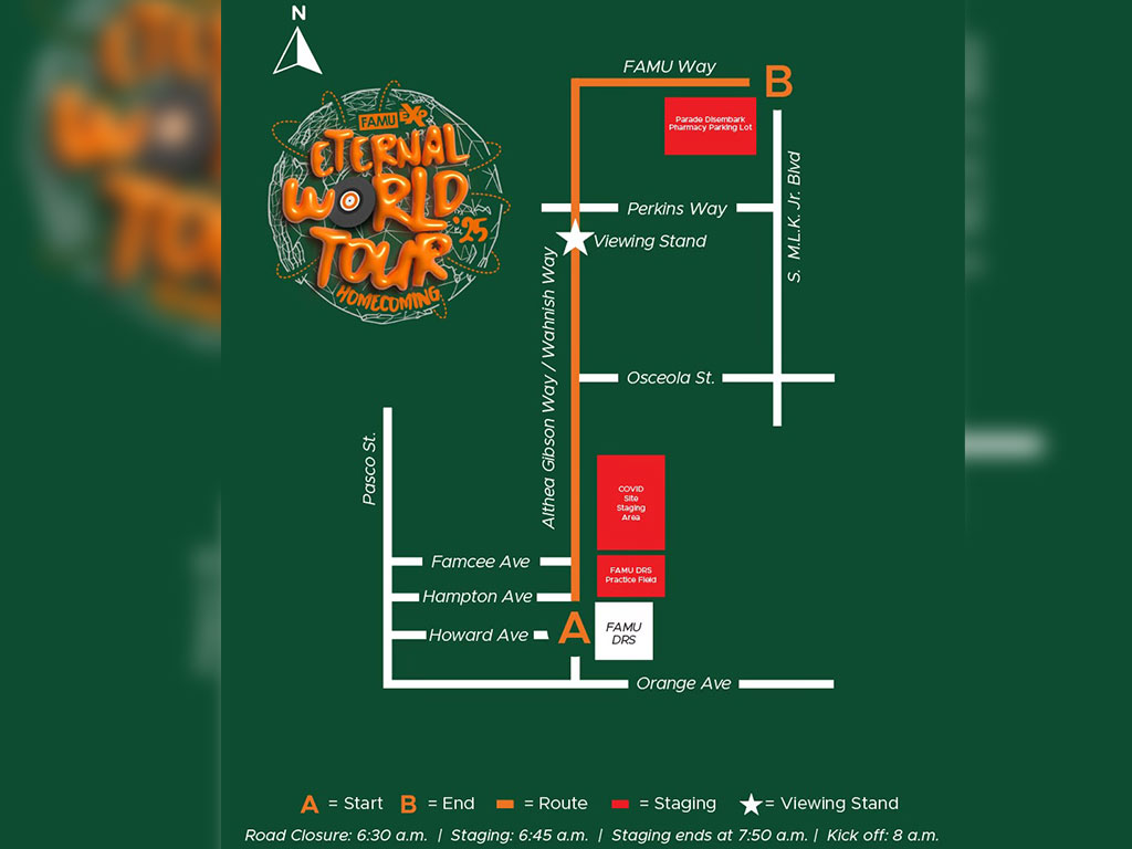 Homecoming parade route 2025