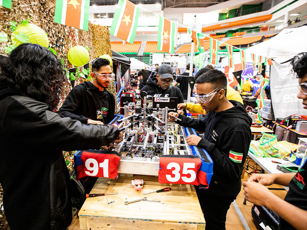 High school students from across the globe showcased their robotics expertise during a competition hosted at Florida A&M University.