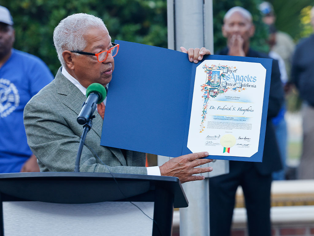 Honored with a special tribute from Los Angeles.