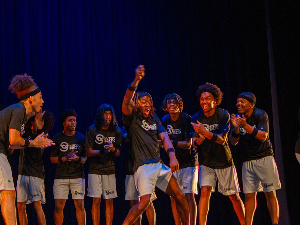 Strikers Dance Troupe performing at Summer Orientation