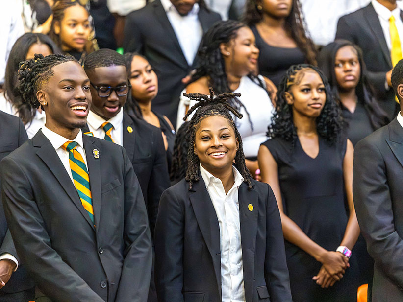 Students at FAMU's pinning ceremony