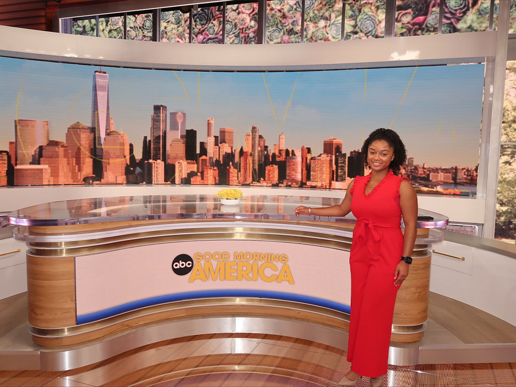 Taylor Adams at GMA3 Desk