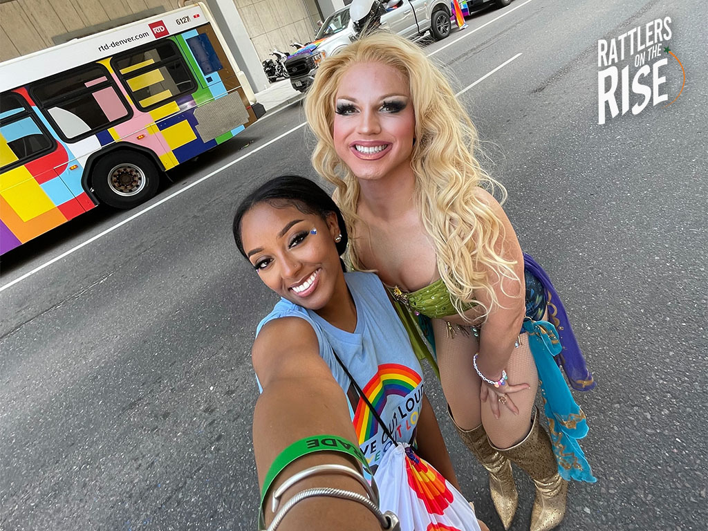 Zaria captures another selfie at the Pride parade