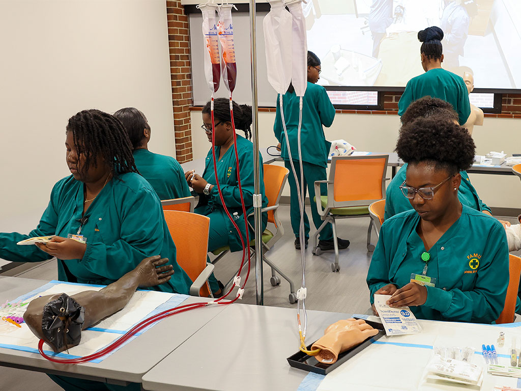 Nursing Students in Lab