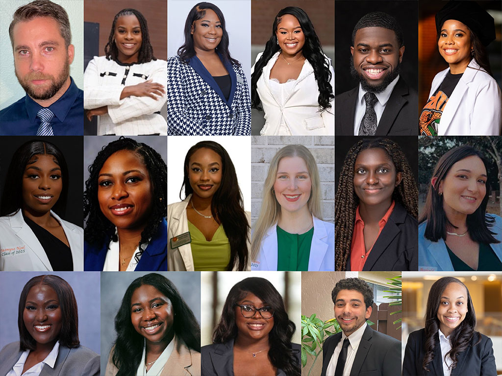 Collage of the 2025 21 College of Pharmacy Students Who Matched