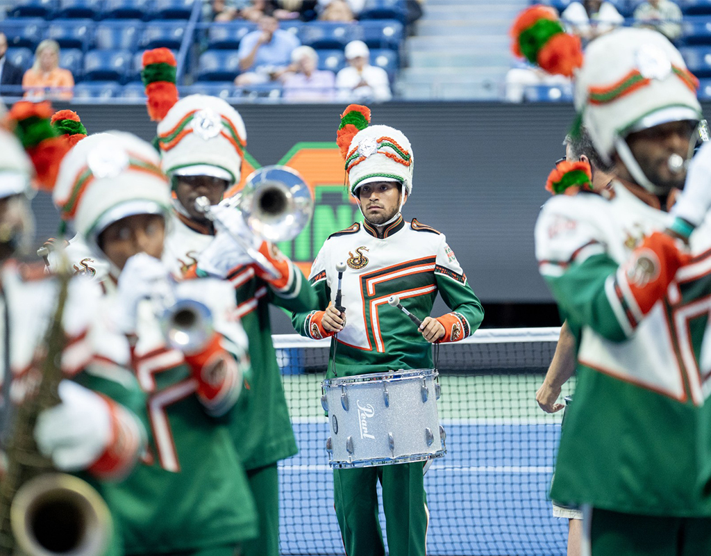 FAMU Marching “100” during perfromance.