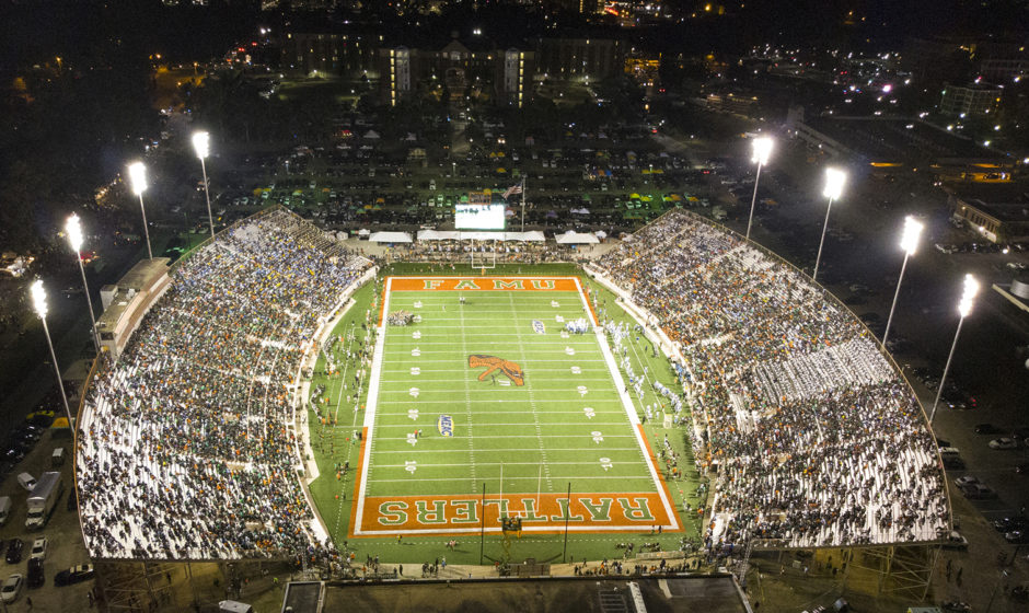 Aerial View of Bragg Stadium